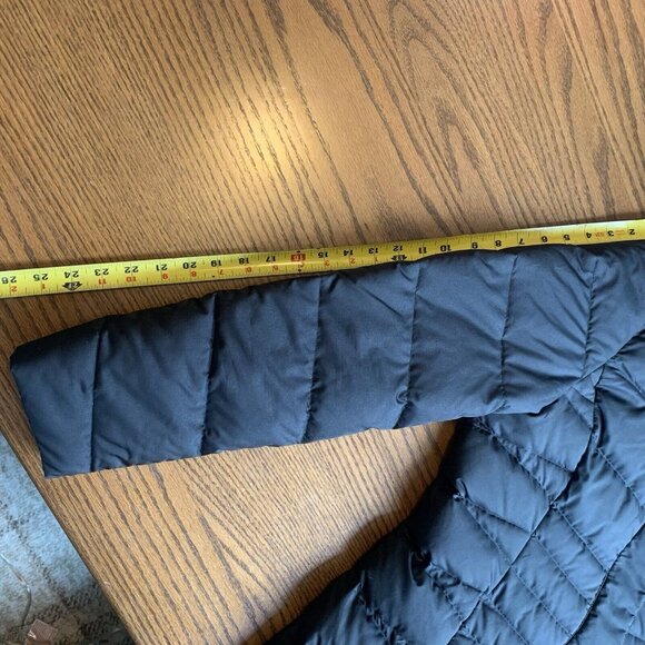 Lands' End Women’s Long Black Down Puffer Coat Jacket Small 6-8 - Picture 8 of 11